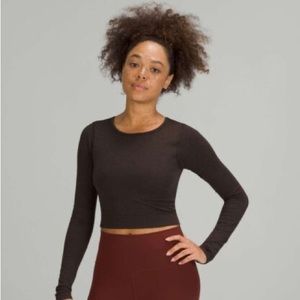 Lululemon Ebb To The Street Long Sleeve size 12 French press